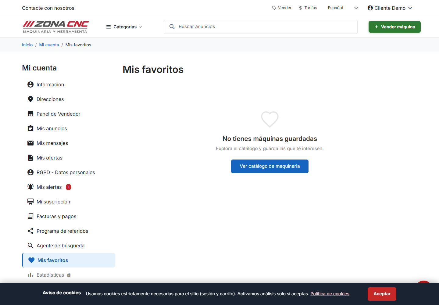 Lista de «Mis favoritos»